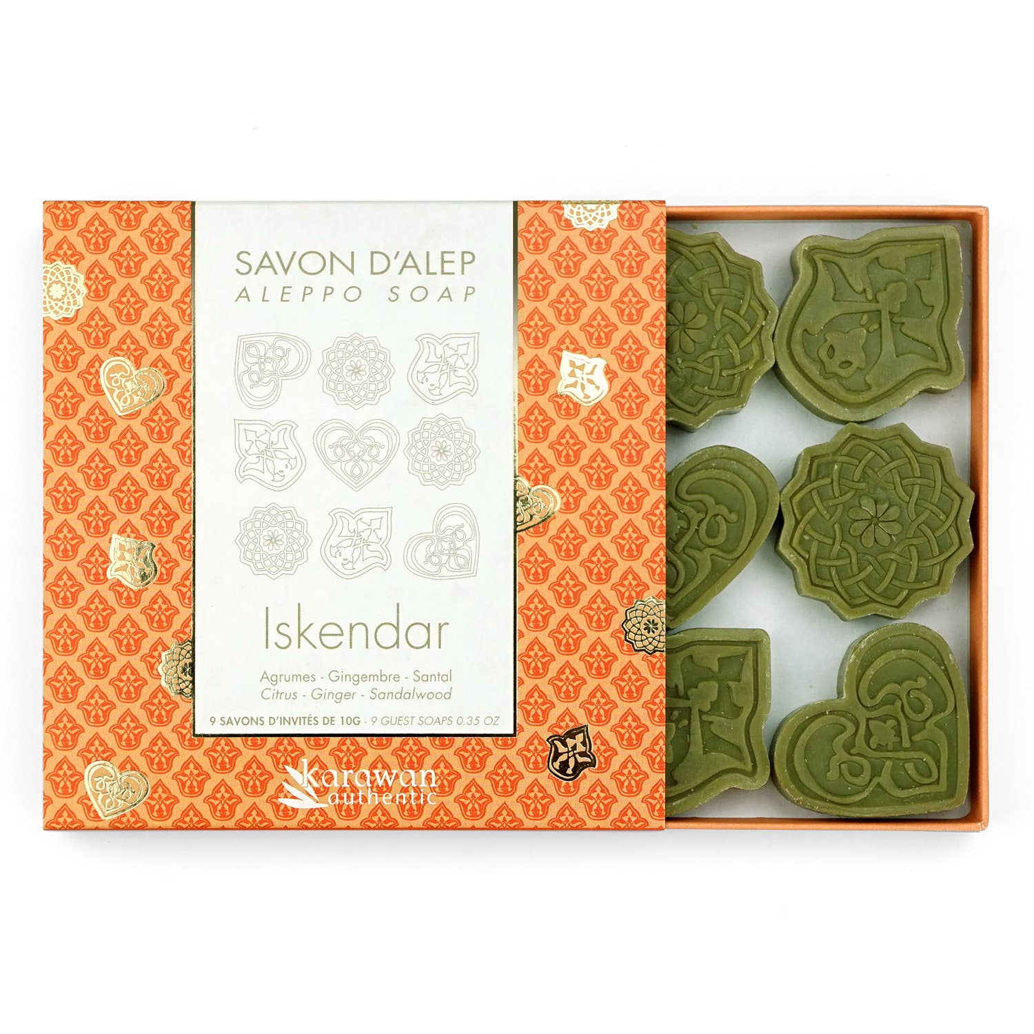 SAVON D'ALEP PARFUM AGRUMES - COFFRET CADEAU 9 x 10G