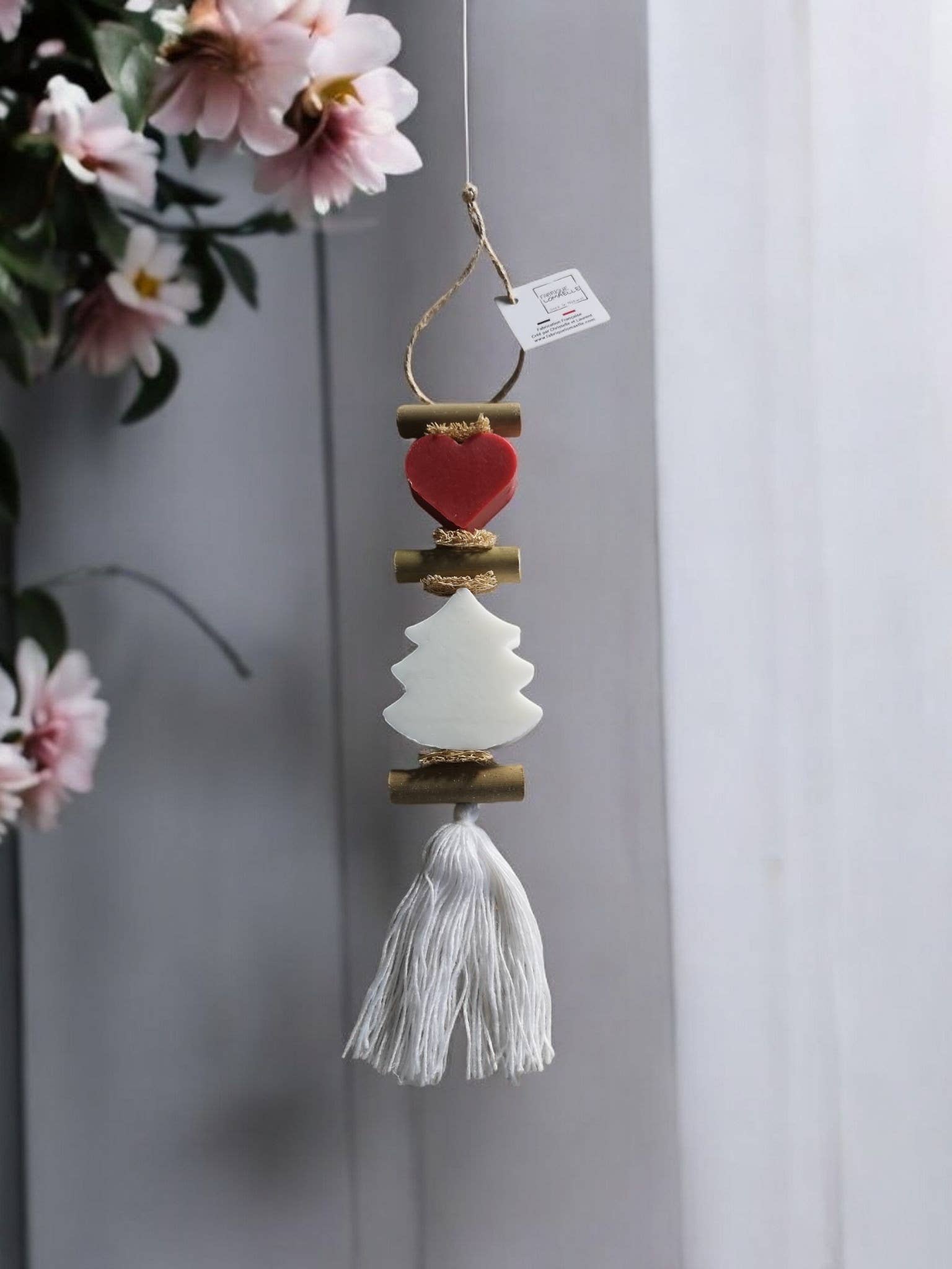 Tresse 1 Savon Cœur Fruit Rouge 1Savon Sapin Blanc Bergamote