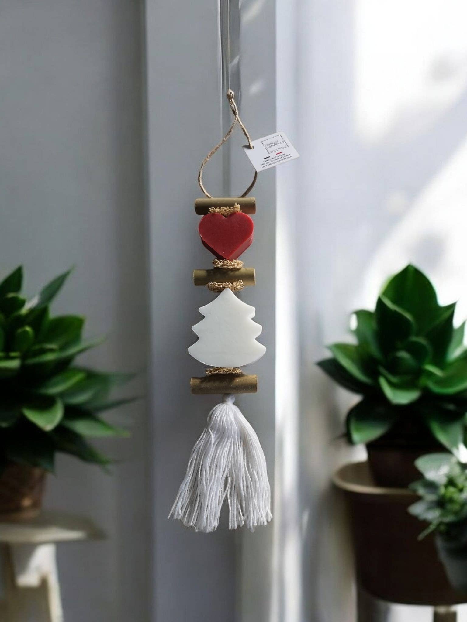 Tresse 1 Savon Cœur Fruit Rouge 1Savon Sapin Blanc Bergamote