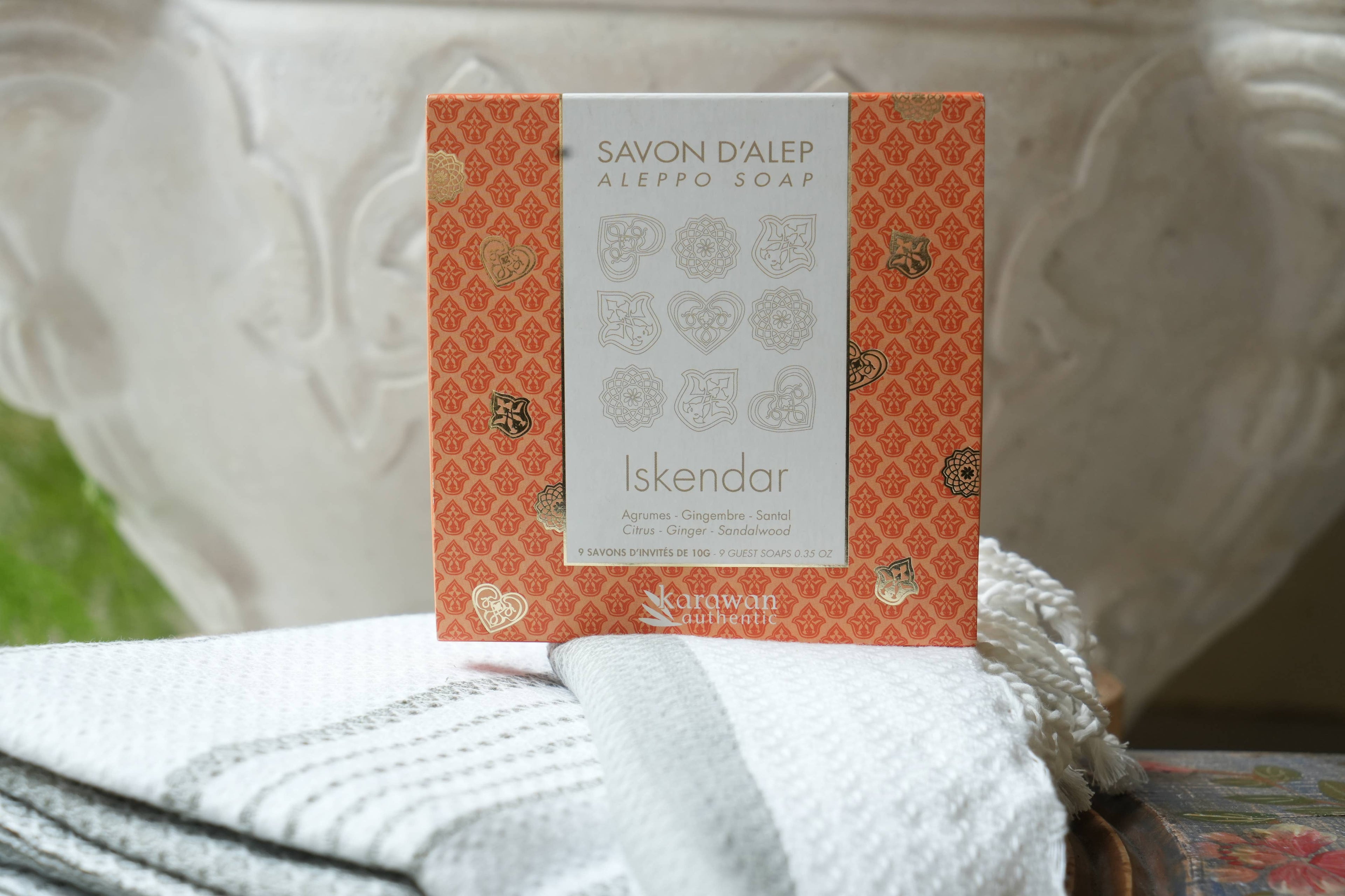 SAVON D'ALEP PARFUM AGRUMES - COFFRET CADEAU 9 x 10G