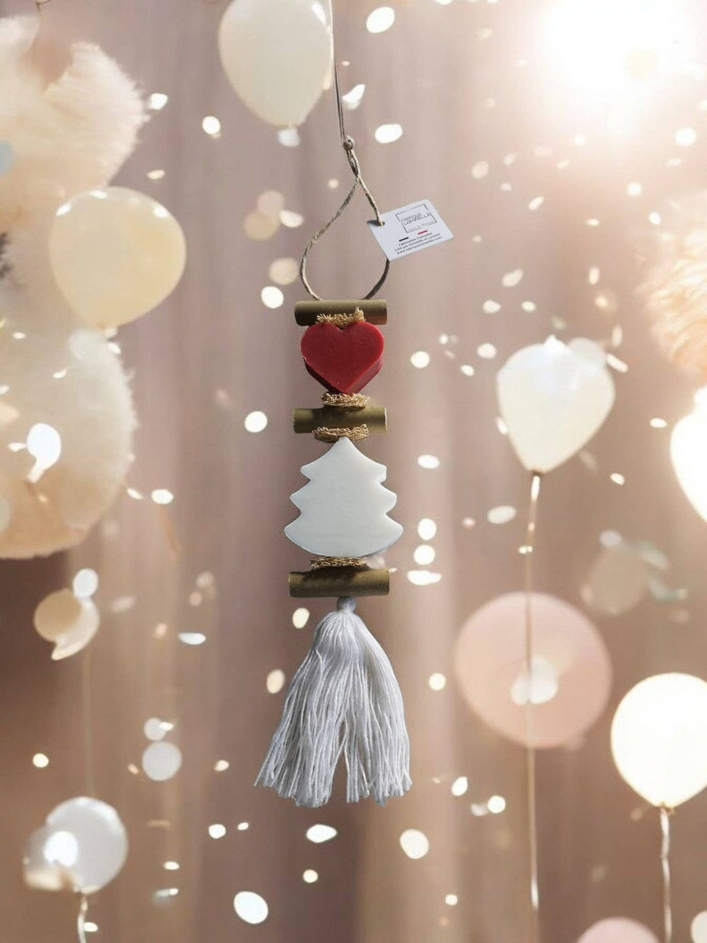 Tresse 1 Savon Cœur Fruit Rouge 1Savon Sapin Blanc Bergamote