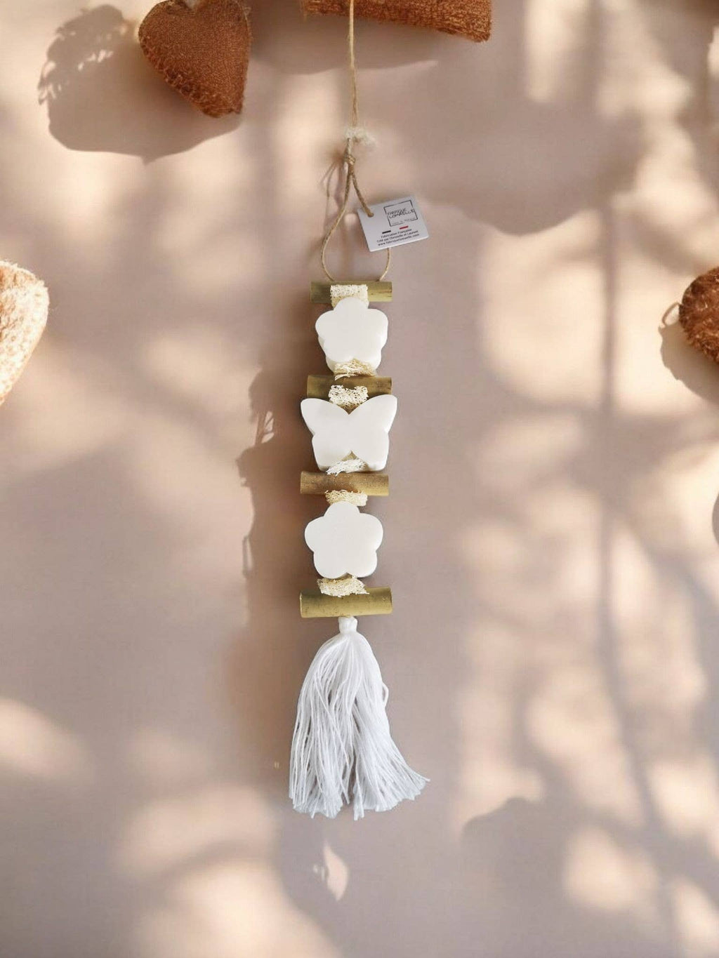 Tresse 1 Fleur Blanche 1 Papillon Blanc 1 Fleur Blanche