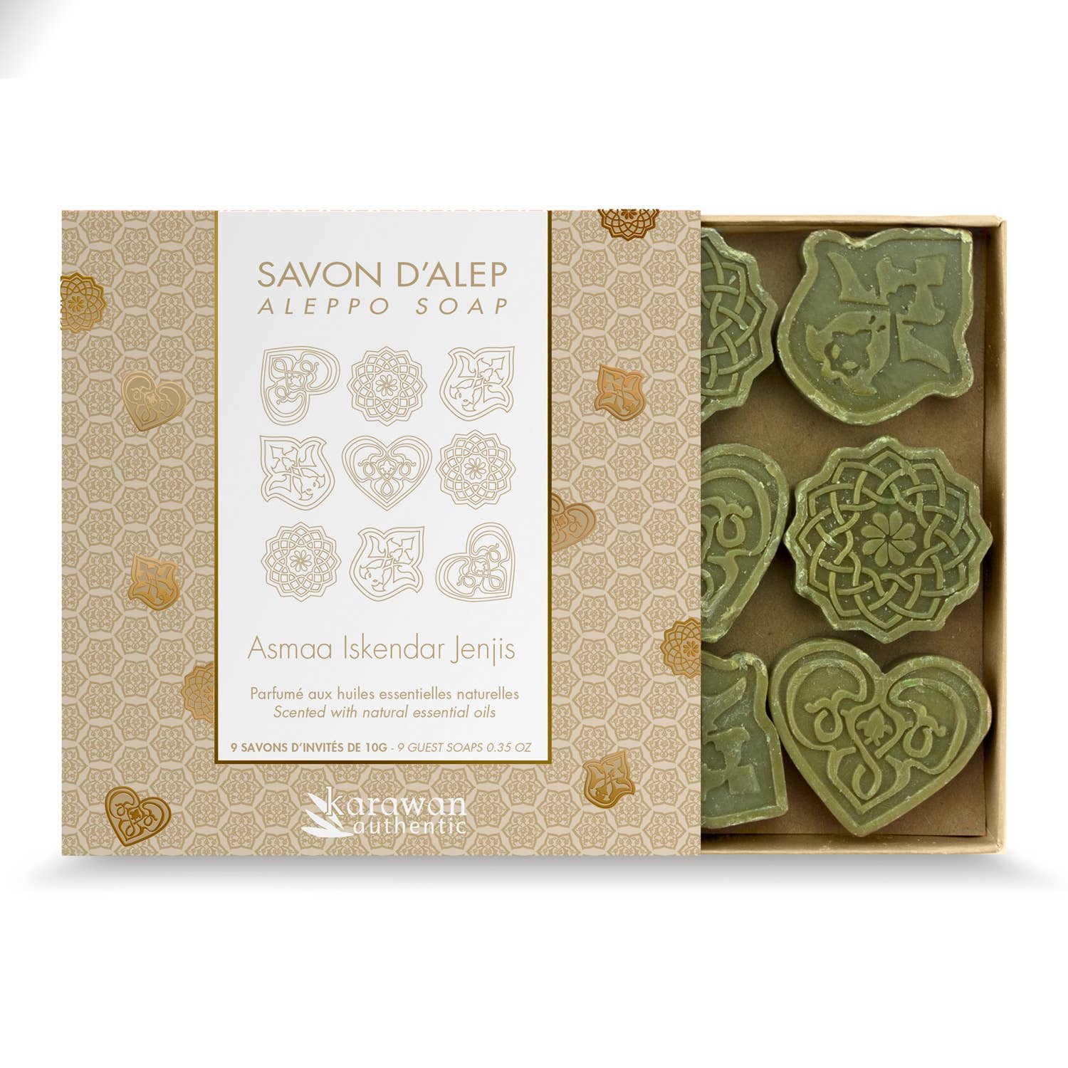 COFFRET DE SAVONS D'ALEP PARFUMÉS - 3 SENTEURS - 9x10G